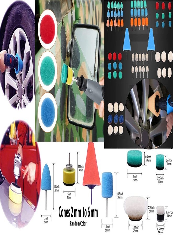 دي آي واي كرافتس مجموعة أدوات يدوية الصنع تتضمن قطعة واحدة من اللباد، ووسادة واحدة من الفرو مقاس 6 بوصات، و15 مخروطًا صغيرًا مقاس 1-3 بوصات - اختيار من 1-7 بوصات، وسادة من الصوف واللباد، عجلة تلميع، محور مدبب، تفاصيل دقيقة، مجموعة شمع (مع قطعة واحدة من اللباد، ووسادة واحدة من الفرو مقاس 6 بوصات) - Image 2